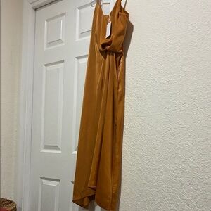 Lucy Paris Tan High Low Dress